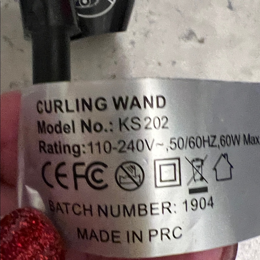 Foxy Bae Pink and Black Hair Curling Wand - Picture 5 of 7
